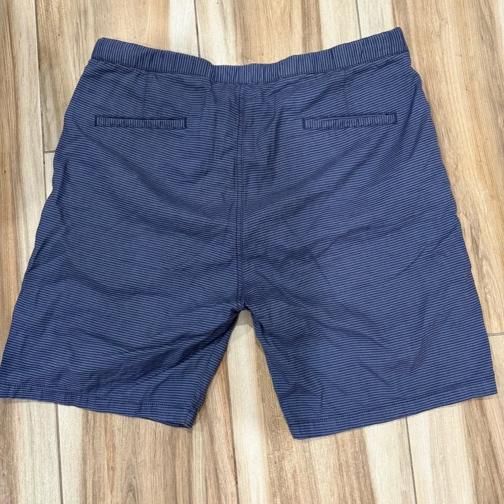 Armani Collezioni Navy Striped Men's Shorts - Picture 2 of 4